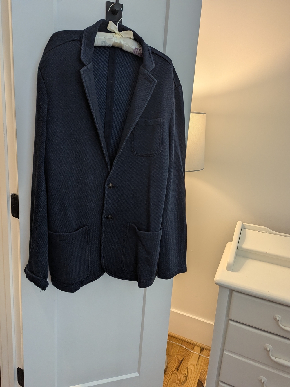 Faherty Navy Knit Sport Coat - Casual Tailored Blazer